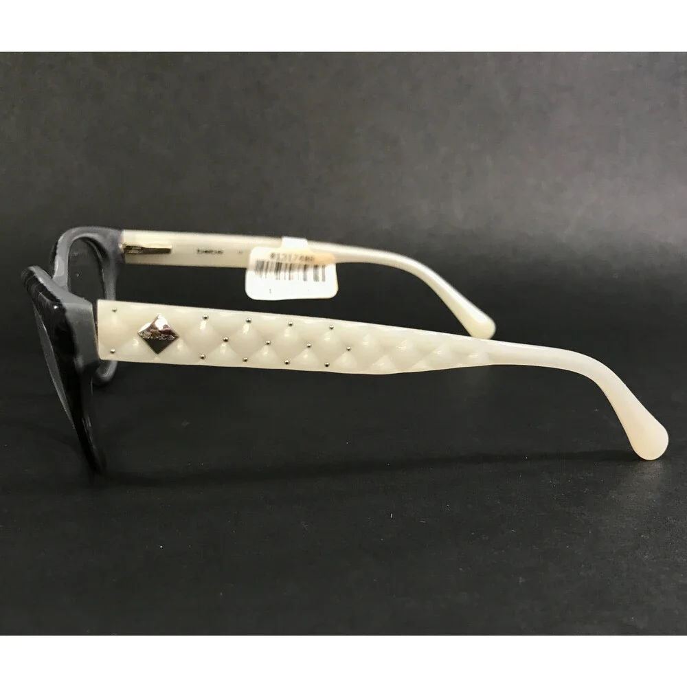 Bebe Eyeglasses Frames NOTICE ME BB5100 001 JET SNAKE Cat Eye Full Rim 51-16-135